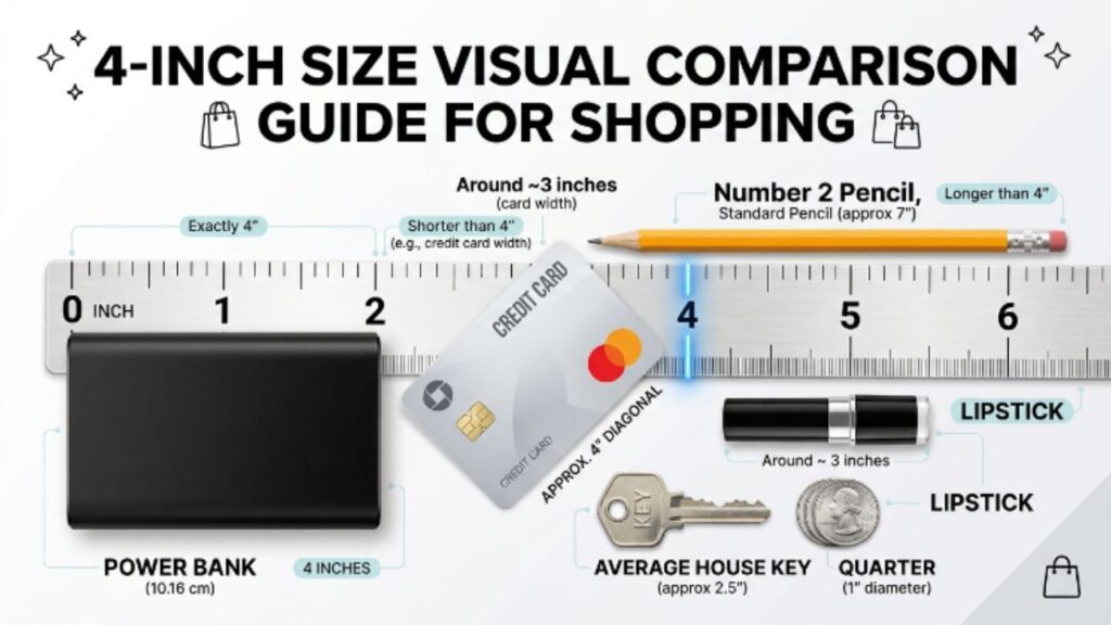 4 Inch Comparison for Shopping, DIY